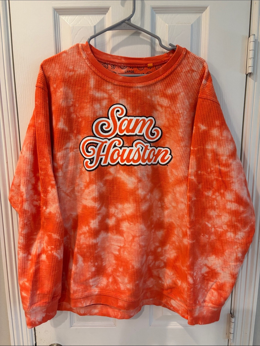 Sam Houston State University- Orange Tie-Dye Sweatshirt - Large